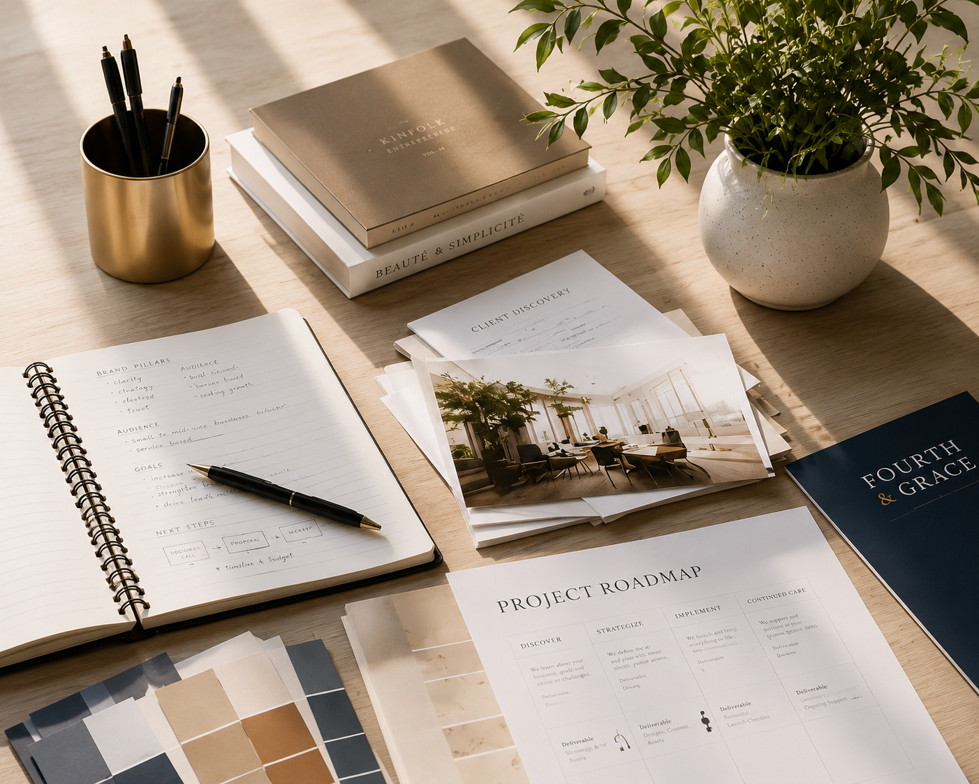 Fourth & Grace client discovery and project planning workspace