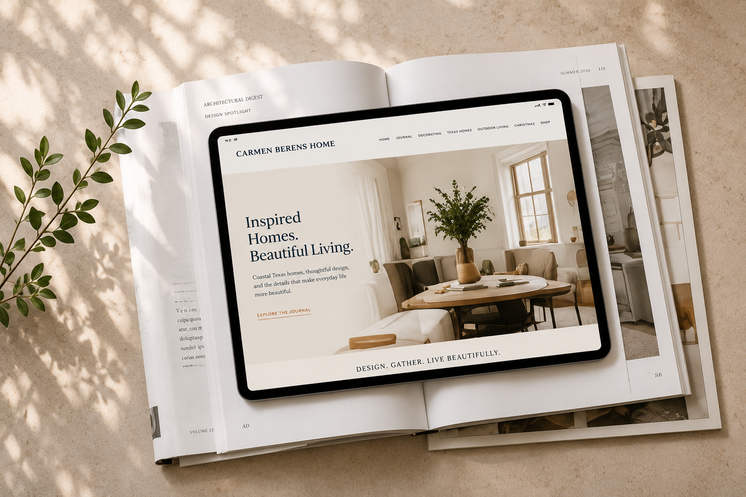 Carmen Berens Home editorial website presentation
