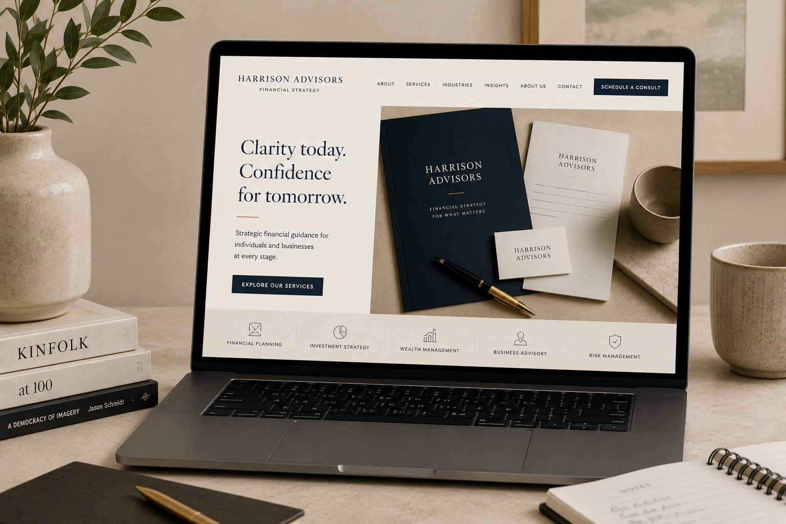 Professional services brand work
